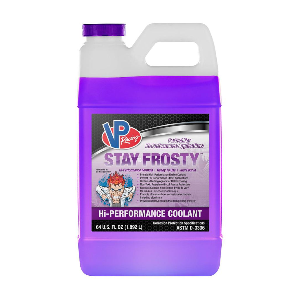 VP Racing 2087
Engine Coolant; STAY FROSTY ™; Pre-Mixed; Hi-Performance; 0.5 Gallon; Single - Lee Motorsports