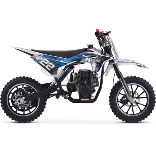 MotoTec Demon 40cc 4-Stroke Kids Gas Dirt Bike Blue, White or Green