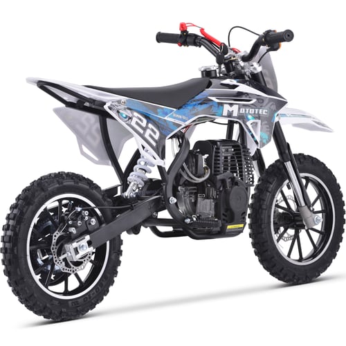 MotoTec Demon 40cc 4-Stroke Kids Gas Dirt Bike Blue, White or Green