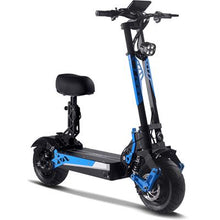 Load image into Gallery viewer, MotoTec Switchblade 60v 4000w Lithium Electric Scooter Blue