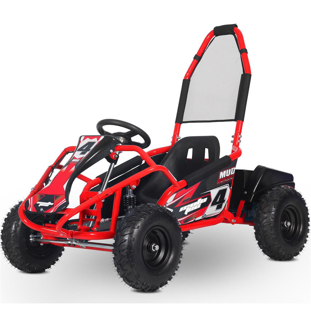 MotoTec Mud Monster Kids Electric 48v 1000w GoKart Full Suspension