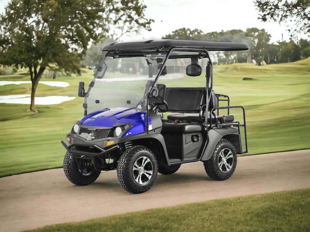 TrailMaster Taurus 200GX UTV / Golf Cart / side-by-side With Full length roof. Four seat cargo area  DOT light package - Lee Motorsports