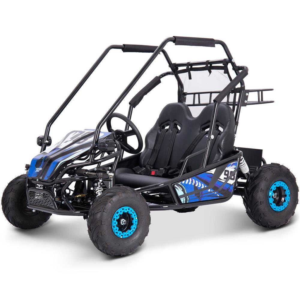 MotoTec Mud Monster XL 60v 2000w Electric Go Kart Full Suspension Blue - Lee Motorsports
