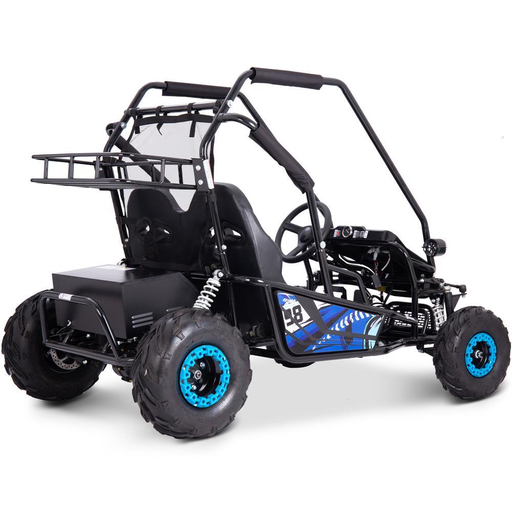 MotoTec Mud Monster XL 60v 2000w Electric Go Kart Full Suspension Blue - Lee Motorsports