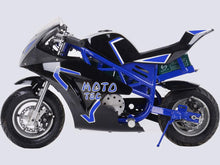 Load image into Gallery viewer, MotoTec 36v 500w Electric Pocket Bike GT Blue - Lee Motorsports