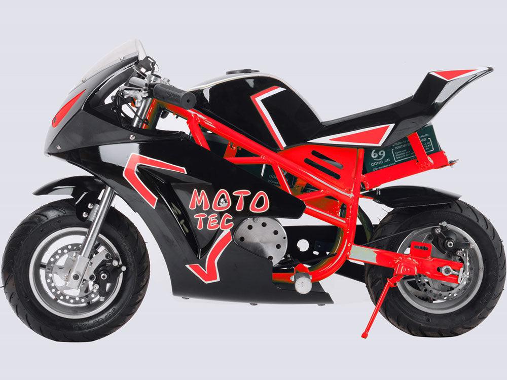 MotoTec 36v 500w Electric Pocket Bike GT Red - Lee Motorsports