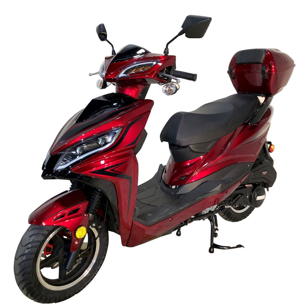 Trailmaster Trophy 50cc, Automatic, Electric Start, Color Matched Locking Trunk (Opitonal) . 12 inch rims - Lee Motorsports